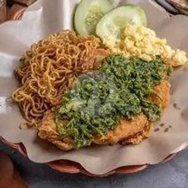 PAKET Indomie Telur Goreng Ayam Gepruk Sambal Lombok Ijo | Warmindo Pawon Cilik