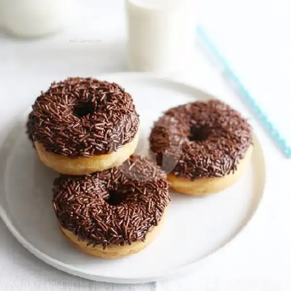 Donut Kentang Dark Coklat Meses | Neng Donut
