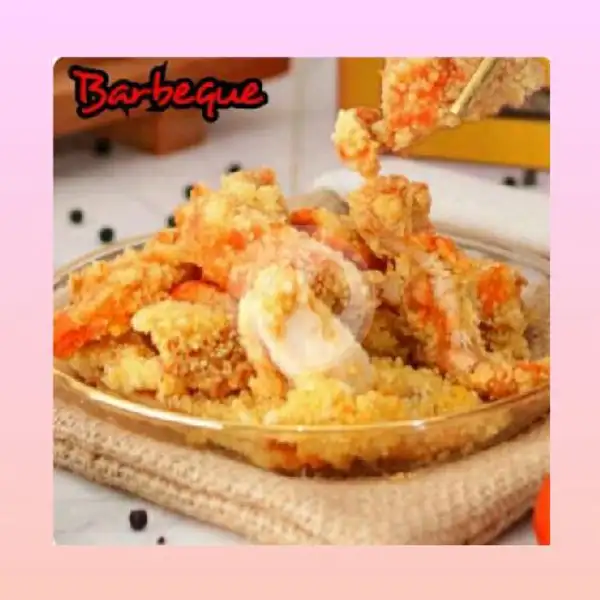Ayam Iris Crispy Topping Rasa Barbeque Original Orange. | Ayam Iris Crispy Azzhel