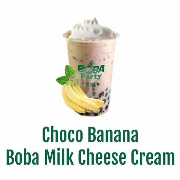Choco Banana Boba Milk Cheese Cream | Boba Party, Sorogenen