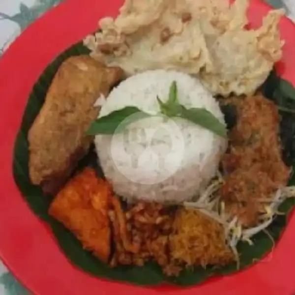2.Porsi Nasi Pecel + Bandeng Goreng + Tahu Bali + Peyek | Special Pecel Khas Madiun, MSH