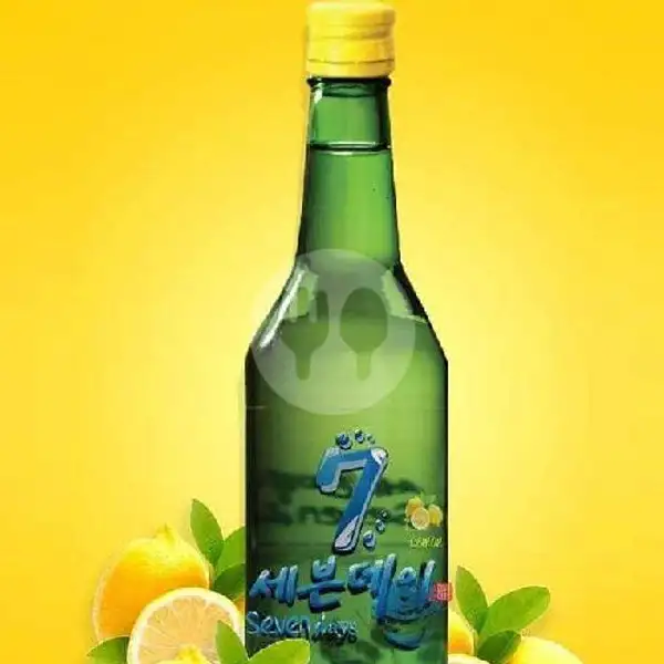 Soju Seven Day Lemon + Free Yakult N Kacang Kulit Garuda | Arga Bintang Anggur N Soju, Terusan Buah Batu