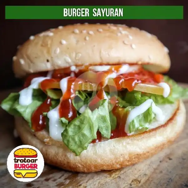 Burger Sayuran / Veggie Burger | Trotoar Burger, Sukaluyu