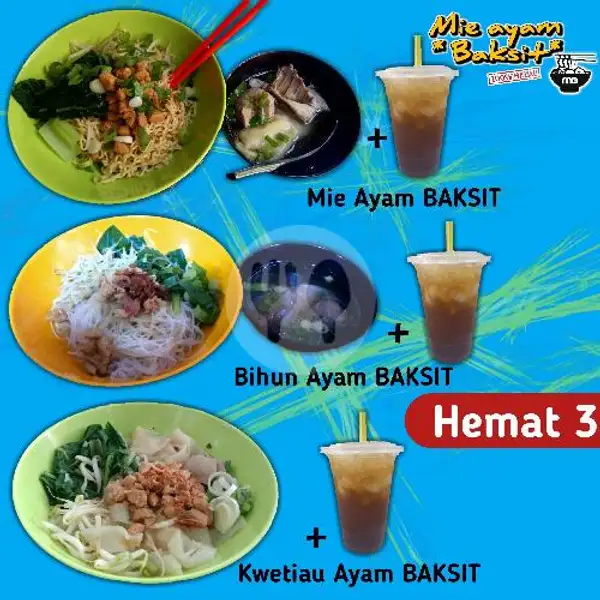 Hemat 3 Mix Ayam Baksit + Es Teh Manis | Mie Ayam Baksit, Gunung Sahari