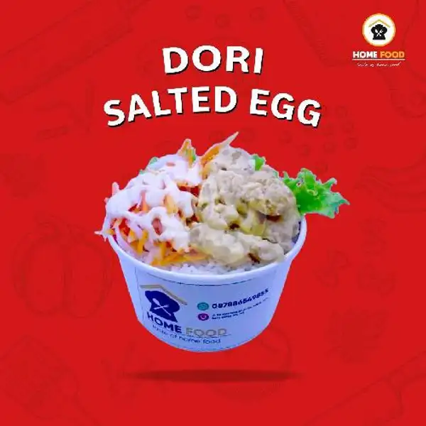 Ikan Dori Salted Egg + Salad + Mayonaise | Home Food, Cipondoh
