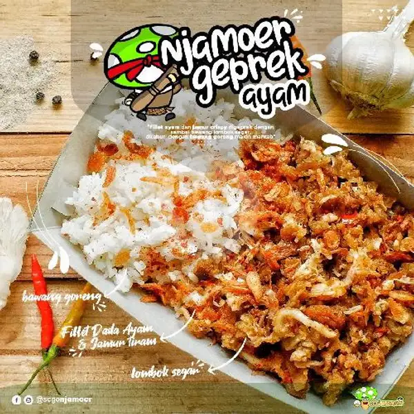 Njamoer Geprek Ayam + Air Mineral | Sego Njamoer, BG Junctionn