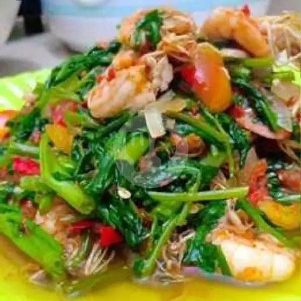 Cah Kangkung + Udang, | Seafood Aca 48, Daan Mogot