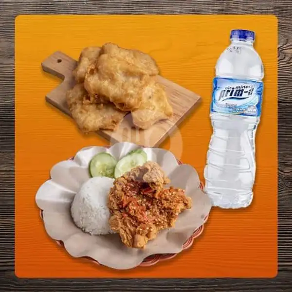 Paket Bundle 1 (meal for 1) | Ayam Geprek Gold Chick, Jati Bening