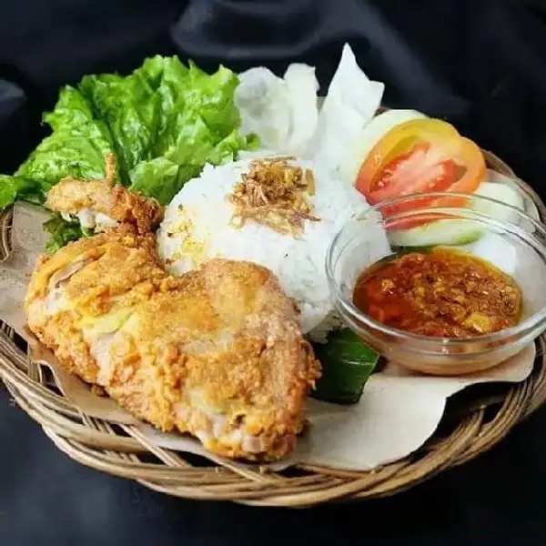Paket Ayam Penyet Sambal Bawang + Teh Obeng | Ayam Penyet Uda Hen, Perum Villamas