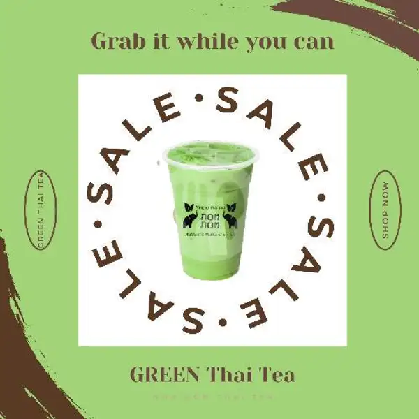 Thai Tea Green Tea (Small) | Dada Donat Kentang Merpati