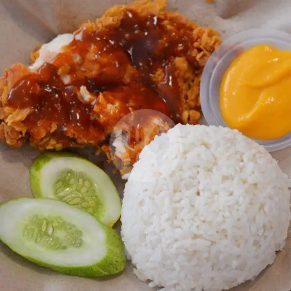 Paket Ayam Geprek Sauce Bbq Spicy Cheese Level 1 | AYAM GEPREK GOLD CHICK,  BEKASI TIMUR