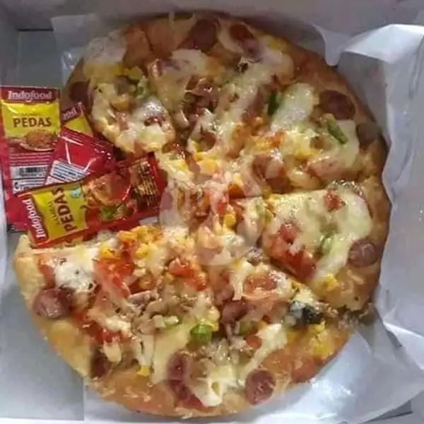 Pizza Sayuran Keju Mozarella Large 12 Potong | Pizza Indi, Temu Putih