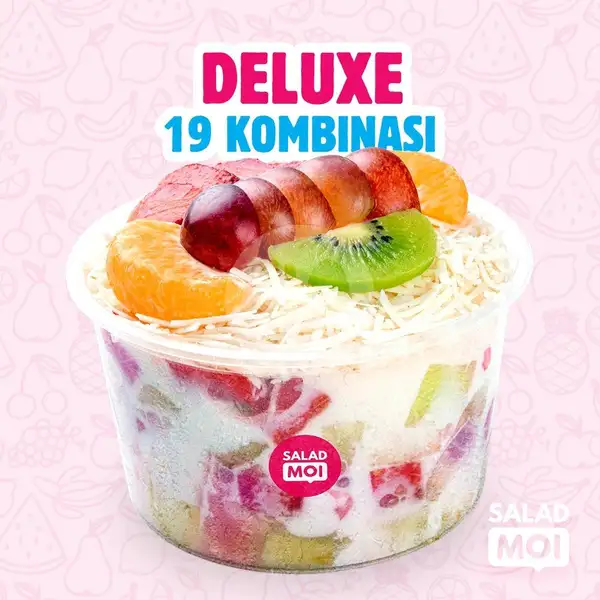 DELUXE L (19 Kombinasi, 450ml) Salad Buah |  Salad MOI (#1 Healthy Salad Buah), Lowokwaru 