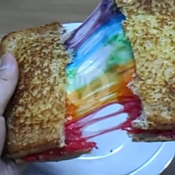Roti bakar mozarella rainbow | Sosis Mozarella, Ungaran Timur