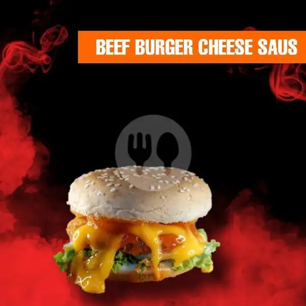 Beef Burger With Cheese Sause | Eat G (LOTF), Kampung Gedong