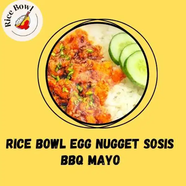 Rice Bowl Egg Nugget Sosis BBQ Mayo | Mie Pendekar Reborn, Ruko Kalidonan