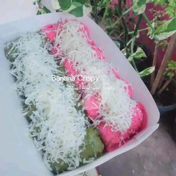 Banana Stawbery + Greentea Keju Isi 8 Pcs | Mozarella Conrdog / Salad Buah Segar