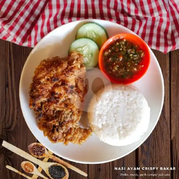 Nasi Ayam Crispy Bakar Original | Kulit Emak (Spesial Nasi Kulit Ayam), Sinduadi