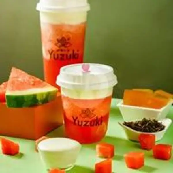 Cheese Watermelon Jelly (S) | Yuzuki Tea & Bakery Majapahit - Cheese Tea, Fruit Tea, Bubble Milk Tea and Bread