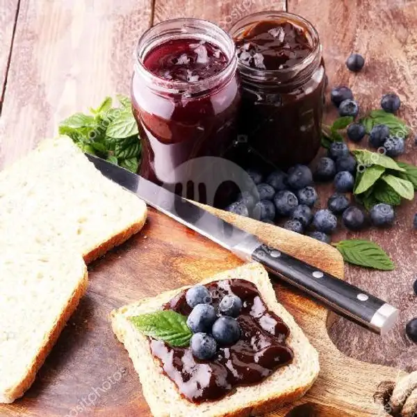 Roti Bakar Kasino Keju + Blueberry Jam | Roti Bakar & Kukus Nadira, Cimahi