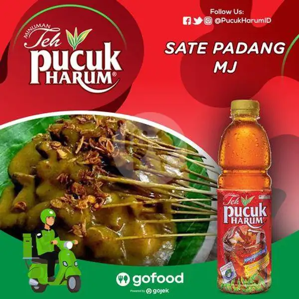 Satu Porsi 10 Tusuk Daging + 1 Ketupat + Free Teh Pucuk | Sate Padang MJ, Ibrahim Adjie