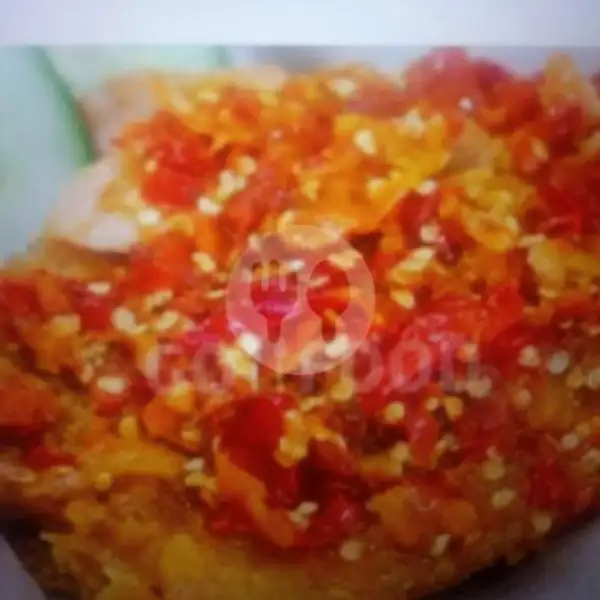 Nasi Ayam Geprek Lengkap + Telur Dadar / Ceplokn | Ketoprak Ibu Zaenab, Kulit