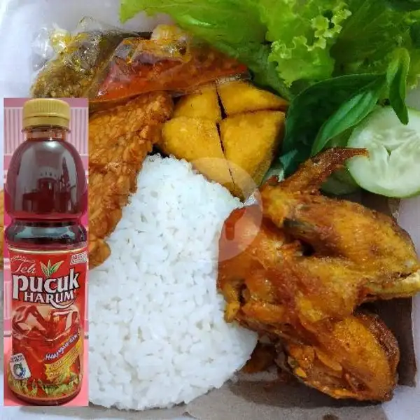 Paket Ayam Goreng Komplit + Teh Pucuk Harum | ICIP-ICIP, Margahayu Permai