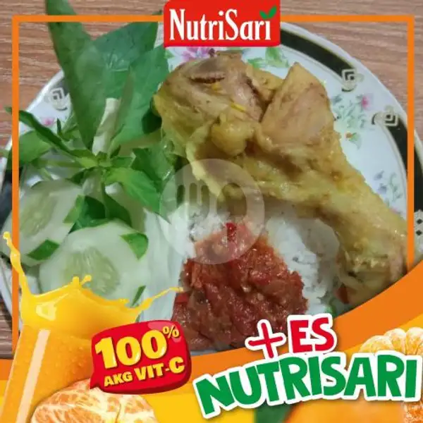 Nasi Ayam Goreng Sambal  Lalapan+Nutrisari | Warung Bu Ning, Tandes