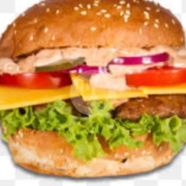 Burger Spesial  Keju + Telur | Warkop dan Roti Bakar Bandung Rawa Laut