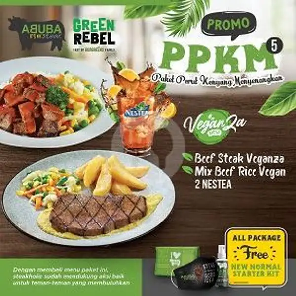 PPKM 5 (Vegetarian) | Abuba Steak, Prabu Dimuntur