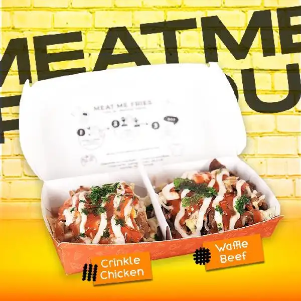 Meat Me Fries DUO Crinckle Chicken And Waffle Beef | Meat Me Fries - Satu Kitchen, Riau