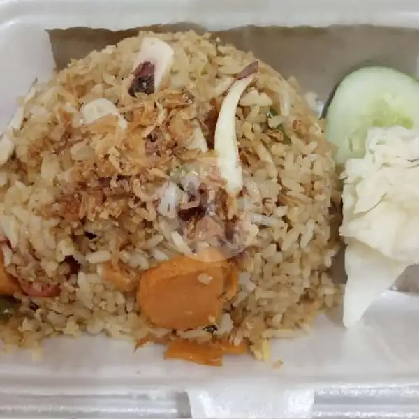 Paket Nasgor Seafood Bonus Teh Obeng | Warung Makan Sosro Sudarmo, Nongsa