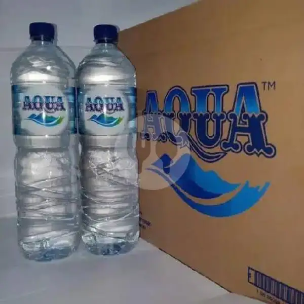 aqua botol 1,5 liter | Sate Ayam Dan Sate Kambing Anugrah, Serpong Utara