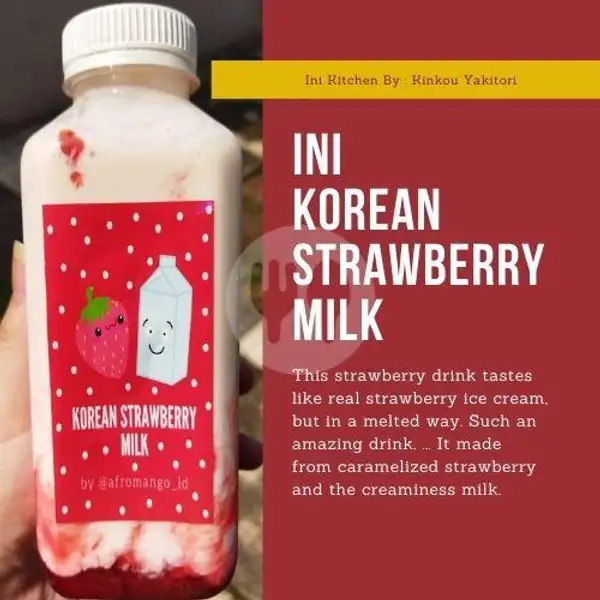 Korean Strawberry Milk M (500ml) | Afro Mango, Serpong