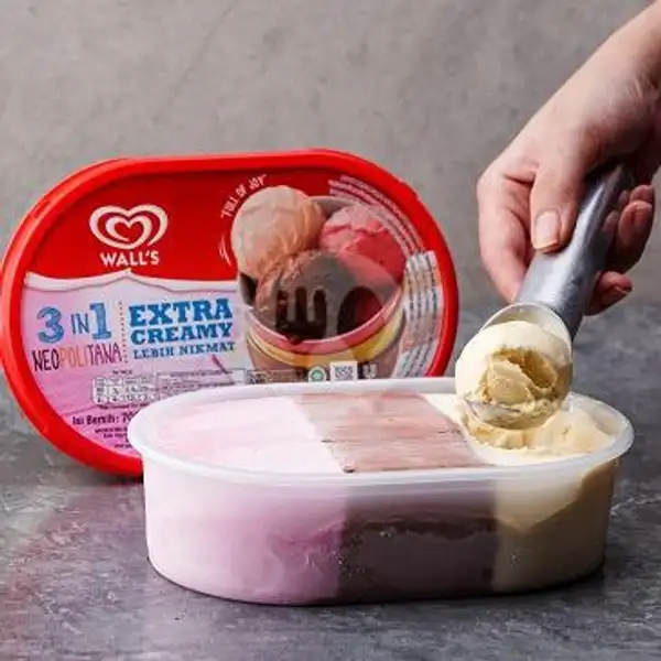 Wall'S Extra Creamy Neopolitana | Ice Cream Walls - Gajah Mada (Es Krim)