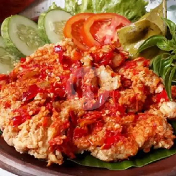 Ayam Geprek Tanpa Nasi | Rica-Rica Enthog Ibu Dewi, Karanggawang