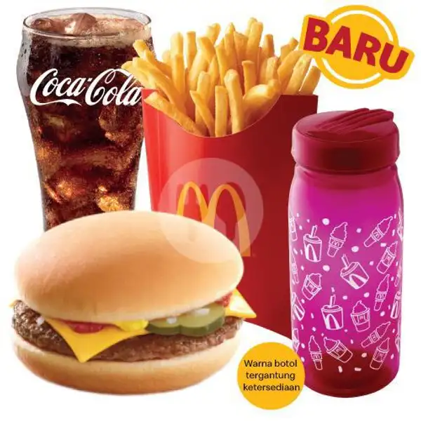 Paket Hemat Cheeseburger, Lrg + Colorful Bottle | McDonald's, Bumi Serpong Damai
