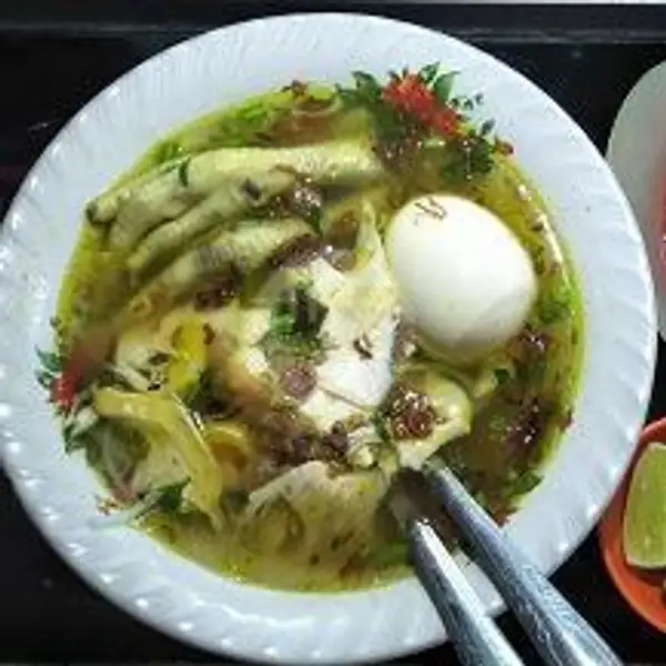 Soto Ayam + Telor Bulat + Ceker | Warung Soto Ayam Kampung Suroboyo, Pulau Kawe
