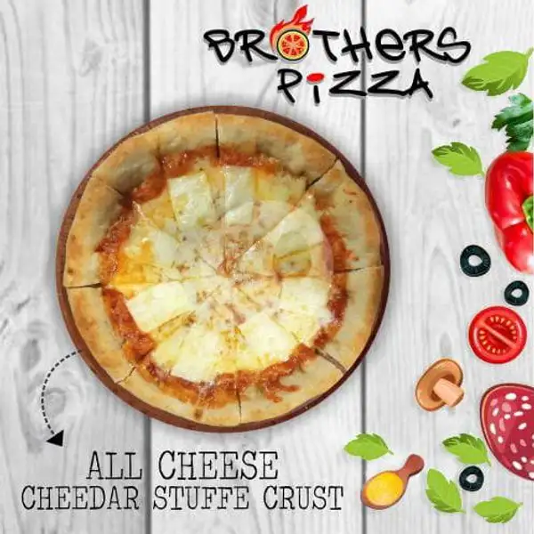 All Cheese Cheddar Pan / Tanpa Pinggiran (L) | Brother's Pizza, Antasari Lampung