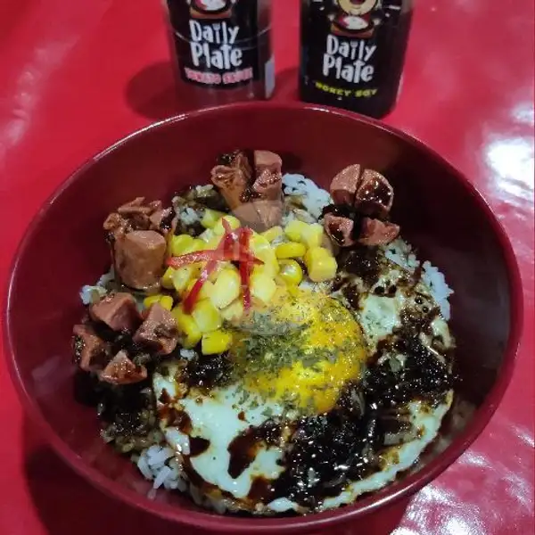 Black Sauce Egg Rice With Sausagee | Daily Plate, Awang Long