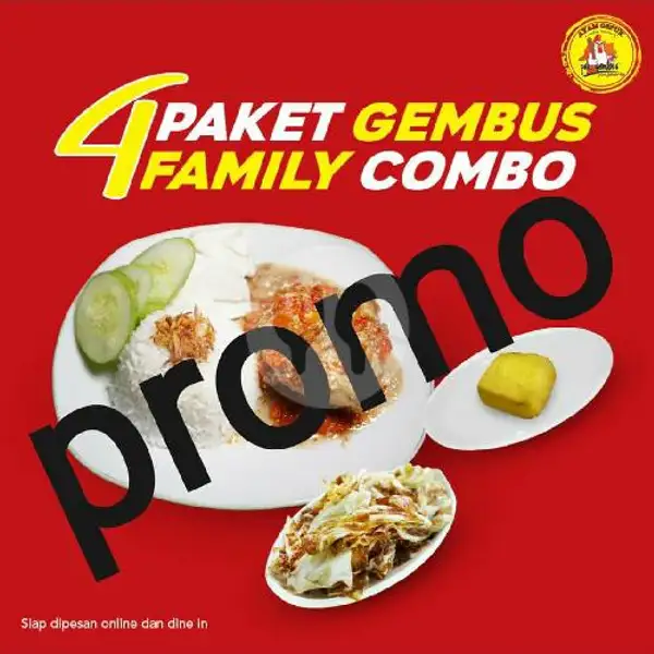 4 Paket Gembus Family Combo | Ayam Gepuk Pak Gembus, Sanglah