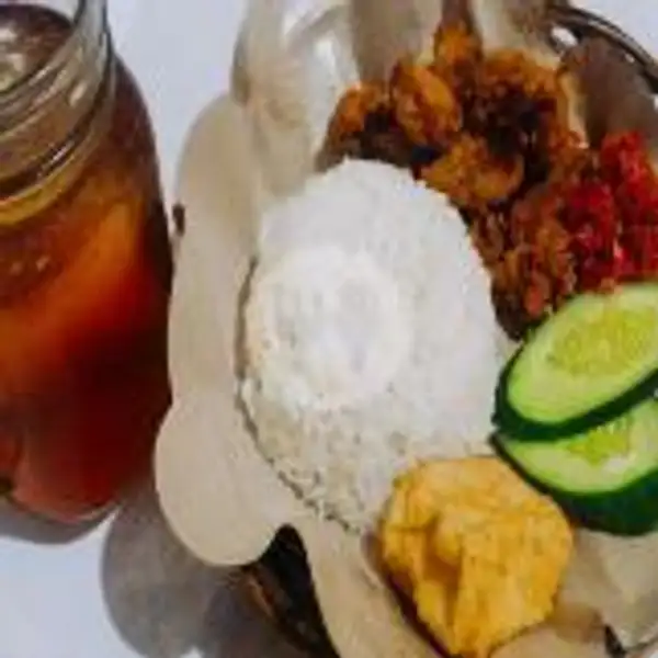 Paket Kulit - Nasi, Es Teh | Ayam Geprek Mb Priya & Thai Tea, Tukad Irawadi
