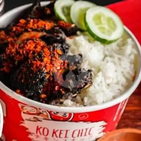 Ricebowl Black Crispy Chiken Sambel | Ko Kei Chic Bandung