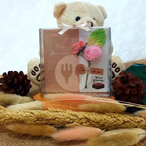 MINI Flower Box Ucapan Happy Anniversary | Blessed Brownies, Kenten