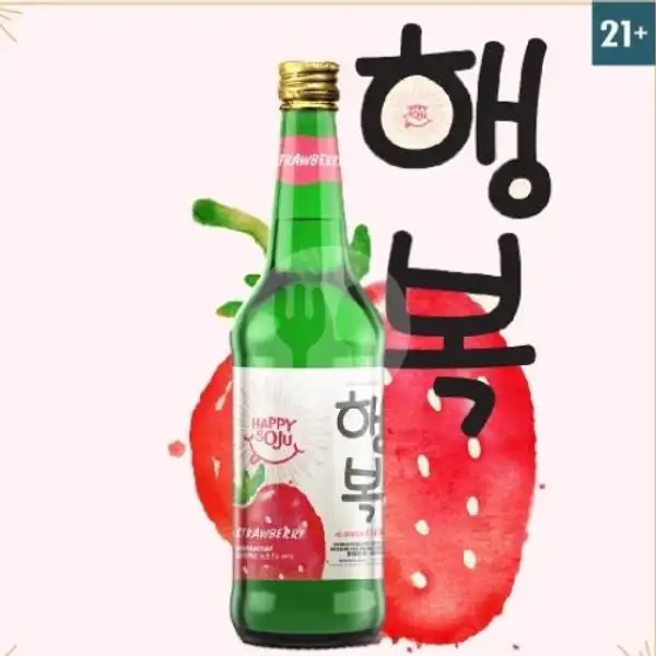 Soju Happy Strawberry + Free Yakult | Arnes Beer Snack Anggur & Soju