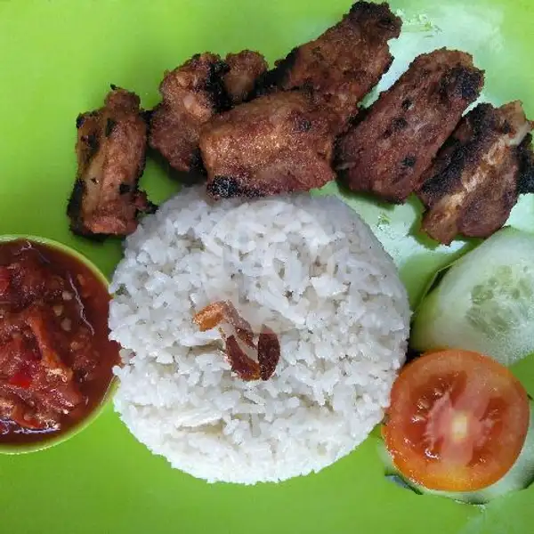 Iga Babi Bakar Madu+nasi+es Teh | Warung Moyo Kuah Balung, Persada
