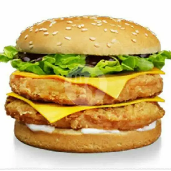 Double Cheese Layer Chicken Crispy Burger | Sedap Burger