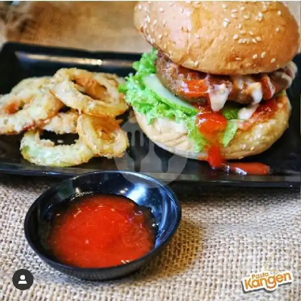 Double Original Burger | Kedai Bamboe Cafe, Tugu Macan