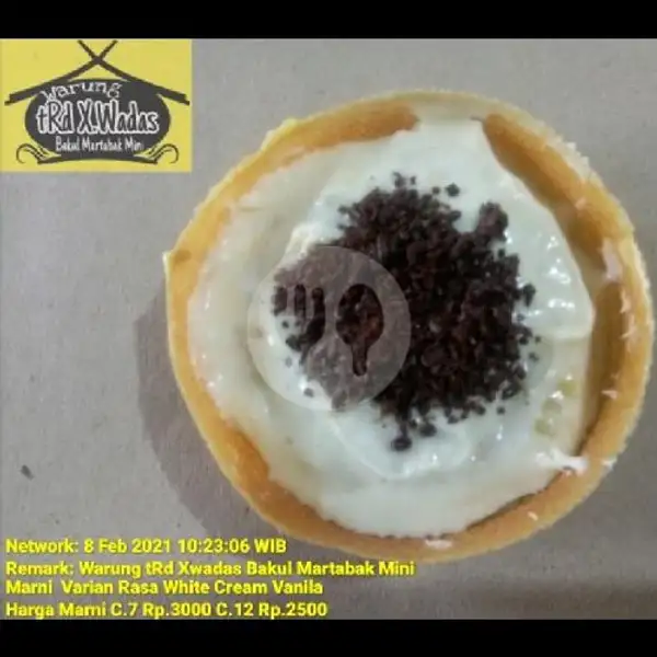 Marni C.8 Varian Rasa White Cream Vanila+Coklat | Martabak Mini (Mas.Tar) Warung Trd Xwadas, Fatahilah