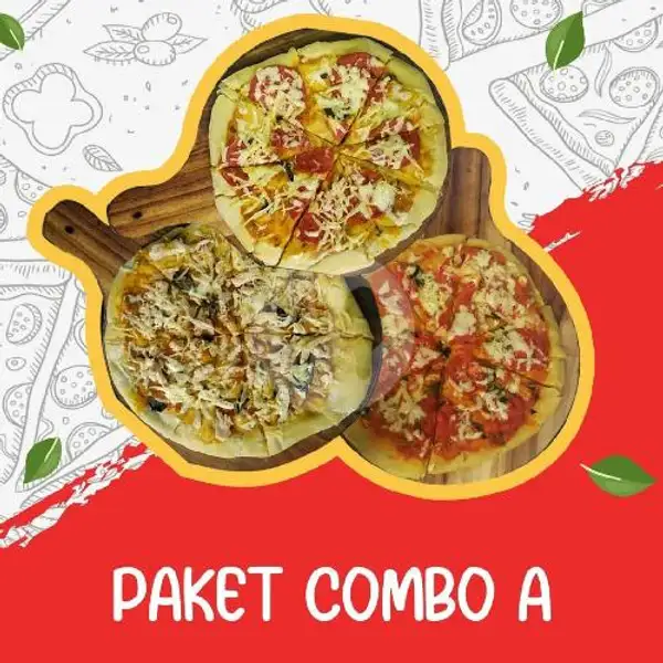 PAKET COMBO A (Larg Beef Pepperoni Pizza, Larg Chicken Pizza, Larg Margherita Pizza) | Pizza Wan